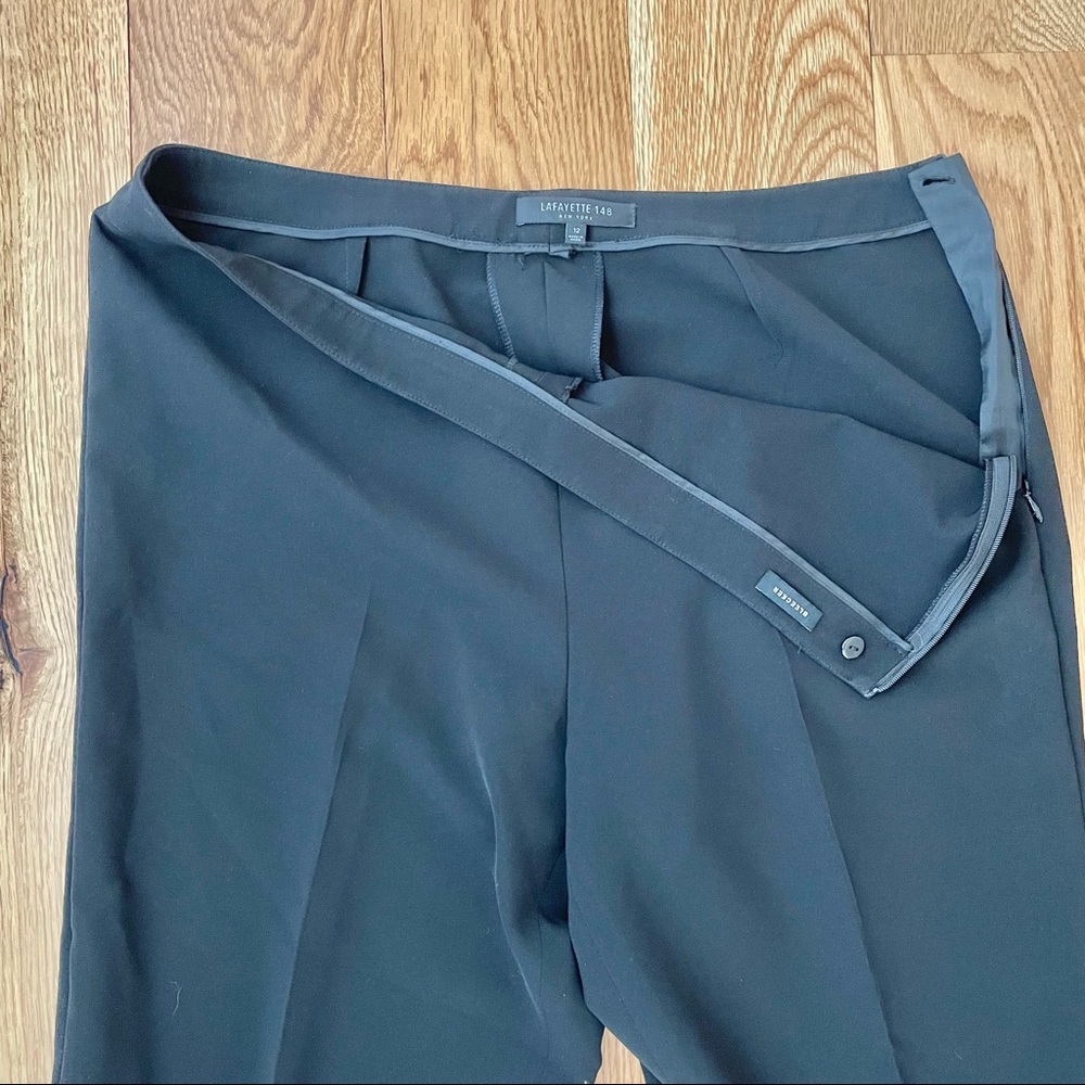 ❤️SOLD❤️ LAFAYETTE 148 NY BLACK BLEEKER DRESS PANT TROUSER SZ 12 - Picture 3 of 10